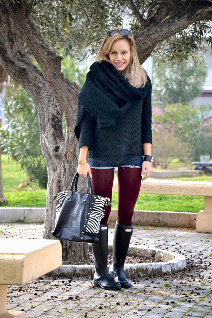 outfit botas de lluvia